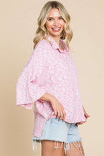 Load image into Gallery viewer, Culture Code Button Up Drop Shoulder Slit Shirt
