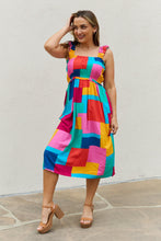 Load image into Gallery viewer, And The Why Multicolored Square Print Summer Dress
