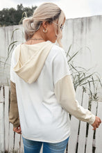 Load image into Gallery viewer, Color Block Drop Shoulder Hoodie
