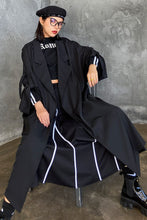 Load image into Gallery viewer, Contrast Trim Open Front Roll-Tab Sleeve Trench Coat
