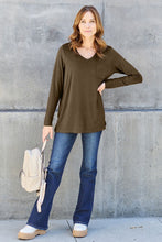 Load image into Gallery viewer, Basic Bae Full Size V-Neck Long Sleeve Top

