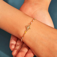 Load image into Gallery viewer, Lotus Shape 18K Gold-Plated Bead Bracelet
