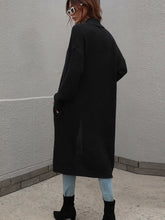 Load image into Gallery viewer, Waffle Knit Open Front Duster Cardigan With Pockets

