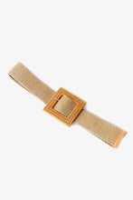 Load image into Gallery viewer, Square Buckle Elastic Braid Belt
