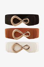 Load image into Gallery viewer, Ribbed Alloy Buckle Elastic Belt
