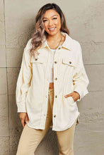 Load image into Gallery viewer, Heimish Cozy Girl Full Size Button Down Shacket
