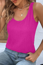 Load image into Gallery viewer, Textured Scoop Neck Tank
