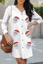 Load image into Gallery viewer, Sequin Santa Button Up Long Sleeve Cardigan
