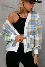 Load image into Gallery viewer, Plaid Button Down Jacket with Pockets
