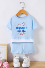 Load image into Gallery viewer, RABBIT SMILE CUTE Graphic Tee and Shorts Set
