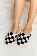 Load image into Gallery viewer, Melody Checkered Print Plush Slide Slippers
