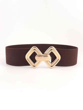Load image into Gallery viewer, Geometric Buckle Elastic Wide Belt

