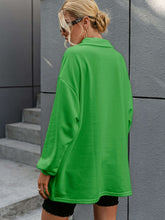 Load image into Gallery viewer, Buttoned Dropped Shoulder Sweatshirt
