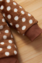 Load image into Gallery viewer, Boys Rudolph Feature Polka Dot Hooded Coat
