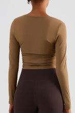 Load image into Gallery viewer, Lightweight Round Neck Long Sleeve Sports Top
