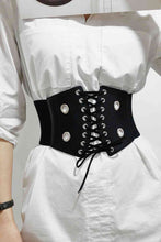 Load image into Gallery viewer, PU Leather Front Lace-Up Corset belt
