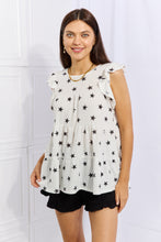 Load image into Gallery viewer, Heimish Shine Bright Full Size Butterfly Sleeve Star Print Top
