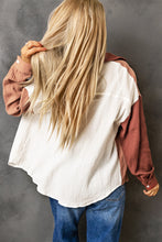 Load image into Gallery viewer, Color Block Textured Drop Shoulder Shacket
