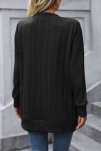 Load image into Gallery viewer, Cable-Knit Long Sleeve Cardigan with Pocket
