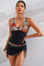 Load image into Gallery viewer, Floral Drawstring Detail Two-Piece Swimsuit
