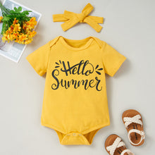 Load image into Gallery viewer, Baby Girl Graphic Bodysuit and Printed Shorts Set
