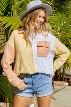 Load image into Gallery viewer, Color Block Textured Drop Shoulder Shacket
