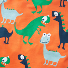 Load image into Gallery viewer, Boys Dinosaur Print Raglan Sleeve T-Shirt and Shorts Set
