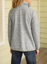 Load image into Gallery viewer, Kids Quarter-Zip Collar Sweatshirt with Kangaroo Pocket
