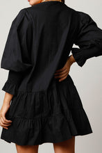 Load image into Gallery viewer, Full Size Nutcracker Sequin Lantern Sleeve Tiered Dress
