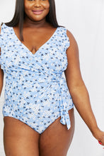 Load image into Gallery viewer, Marina West Swim Full Size Float On Ruffle Faux Wrap One-Piece in Blossom Blue
