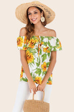 Load image into Gallery viewer, Floral Off-Shoulder Layered Blouse
