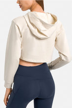 Load image into Gallery viewer, Long Sleeve Cropped Sports Hoodie

