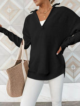 Load image into Gallery viewer, Half Zip Long Sleeve Knit Top
