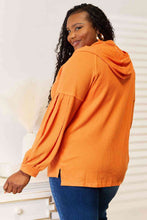 Load image into Gallery viewer, Basic Bae Side Slit Buttoned Waffle Knit Hoodie
