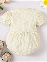 Load image into Gallery viewer, Baby Girl Floral Bow Detail Round Neck Bodysuit
