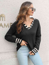 Load image into Gallery viewer, Johnny Collar Drop Shoulder Sweater
