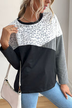 Load image into Gallery viewer, Leopard Color Block Pullover
