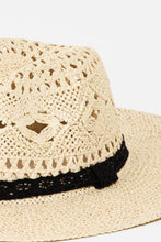 Load image into Gallery viewer, Fame Openwork Lace Detail Wide Brim Hat
