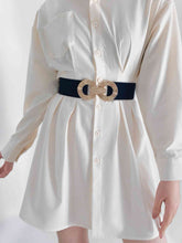 Load image into Gallery viewer, Geometric Buckle Elastic Wide Belt

