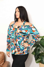 Load image into Gallery viewer, Sew In Love  Full Size High Neck Off Shoulder Criss Cross Top
