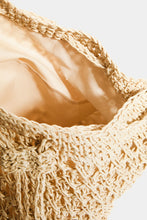 Load image into Gallery viewer, Fame Straw Braided Drawstring Tote Bag with Tassel
