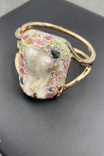 Load image into Gallery viewer, Random-Shape Natural Stone Brass Bracelet
