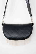 Load image into Gallery viewer, Adored PU Leather Studded Sling Bag with Fringes
