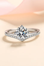 Load image into Gallery viewer, 925 Sterling Silver Ring with 1 Carat Moissanite
