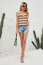 Load image into Gallery viewer, Striped V-Neck Knit Tank

