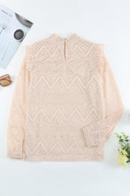 Load image into Gallery viewer, Ruffled Lace Mock Neck Blouse

