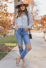 Load image into Gallery viewer, Plaid Button-Up Dropped Shoulder Shirt
