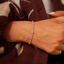 Load image into Gallery viewer, Heart Shape Inlaid Zircon 18K Gold-Plated Bracelet
