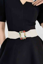 Load image into Gallery viewer, Multicolored Leaf Buckle Elastic Belt
