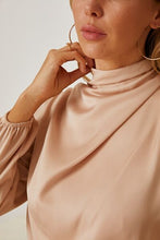 Load image into Gallery viewer, Mock Neck Ruffled Asymmetrical Dress
